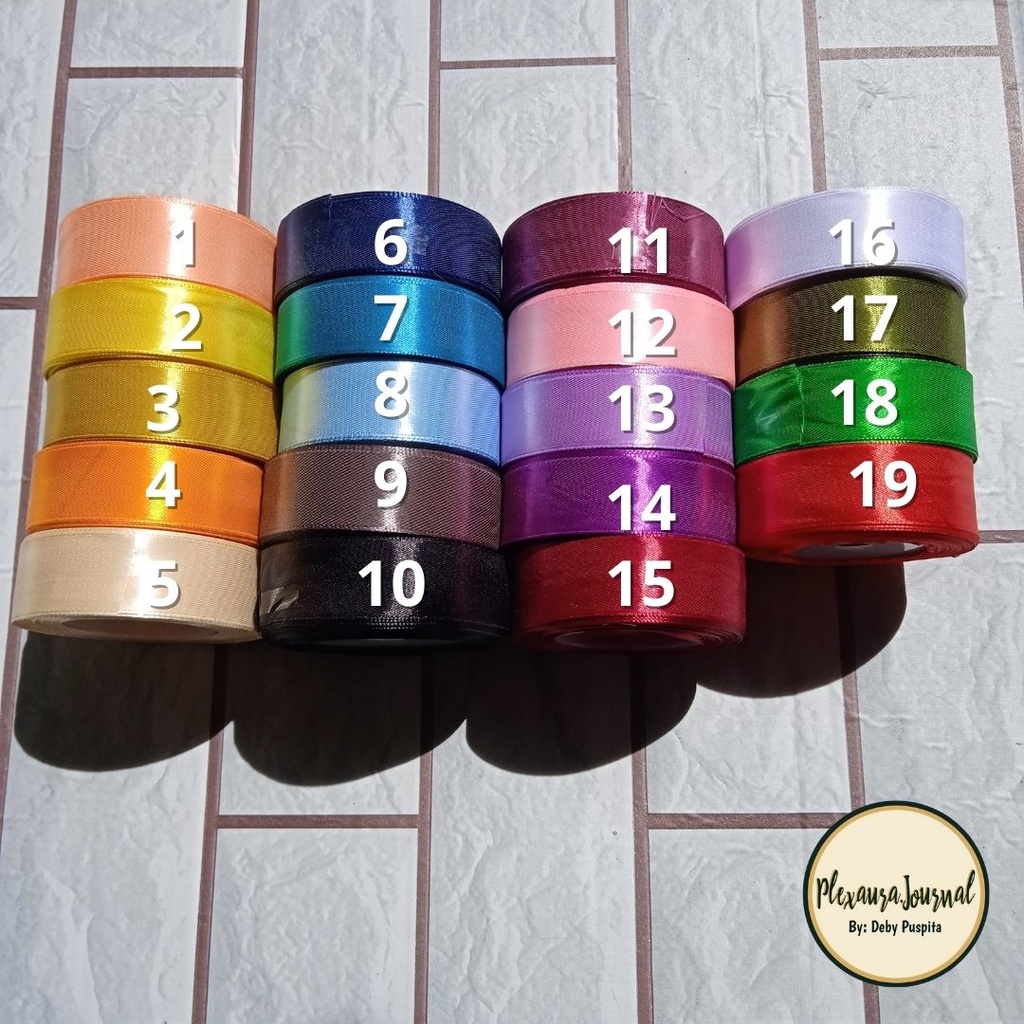 

[PAPEROVY] PITA SATIN 1, ½, 1 ½ INCH ECERAN PERMETER merk best atau rainbow bogor buket bogor bisa cod snack money buket buket uang buket spundbond buket murah bahan buket grosir buket diy buket money cake money bucke flower buke supplier buket bahan