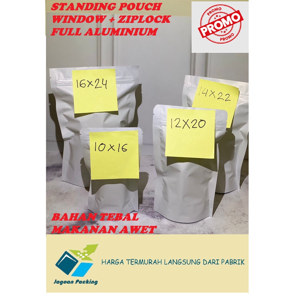 STANDING POUCH METALIC NON WINDOWED TERMURAH