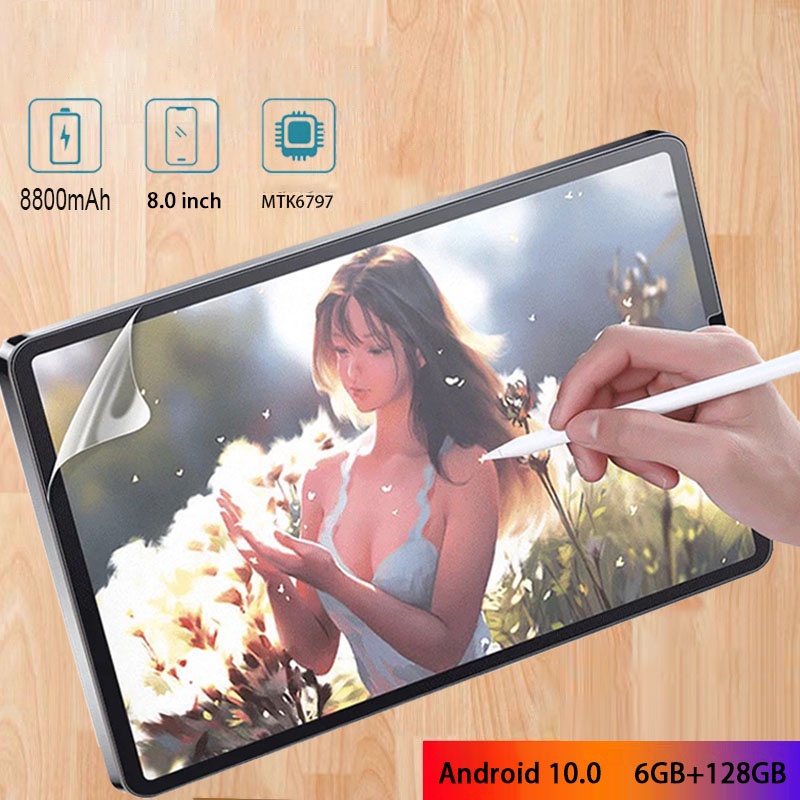 Asli Tablet PC S11 HD 8-inch Sistem Android 6 GB + 128 GB Android 10.0 Gaming Tablet PC 5G Siswa Belajar Tablet PC