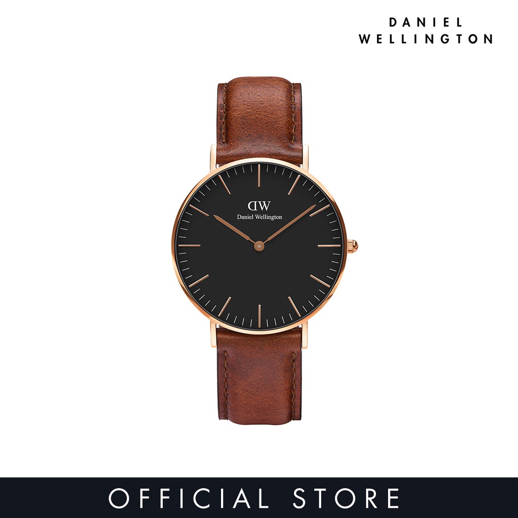 Daniel Wellington Classic Black St. Mawes 36mm Rose Gold - DW00100136