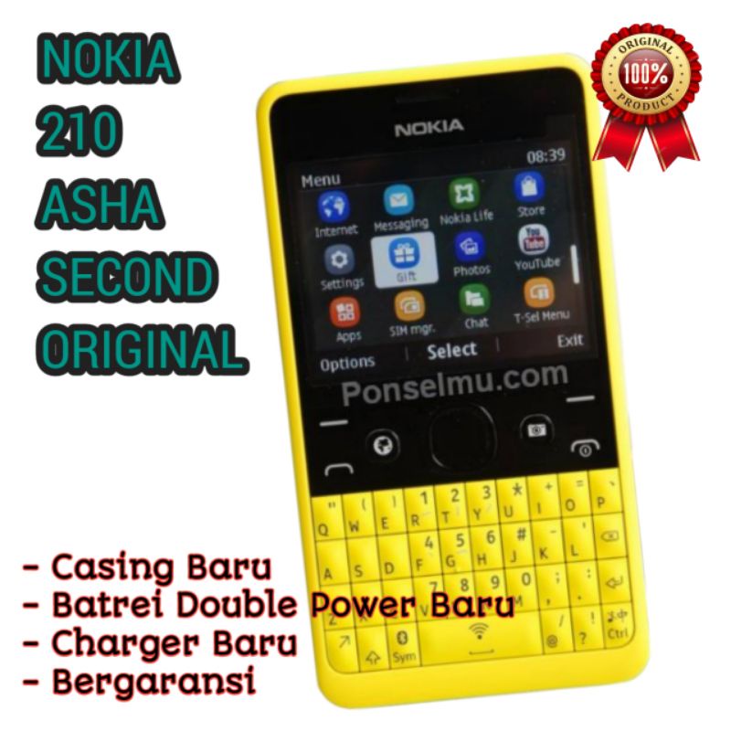 NOKIA ASHA 210 SECOND ORIGINAL Bisa WIFI
