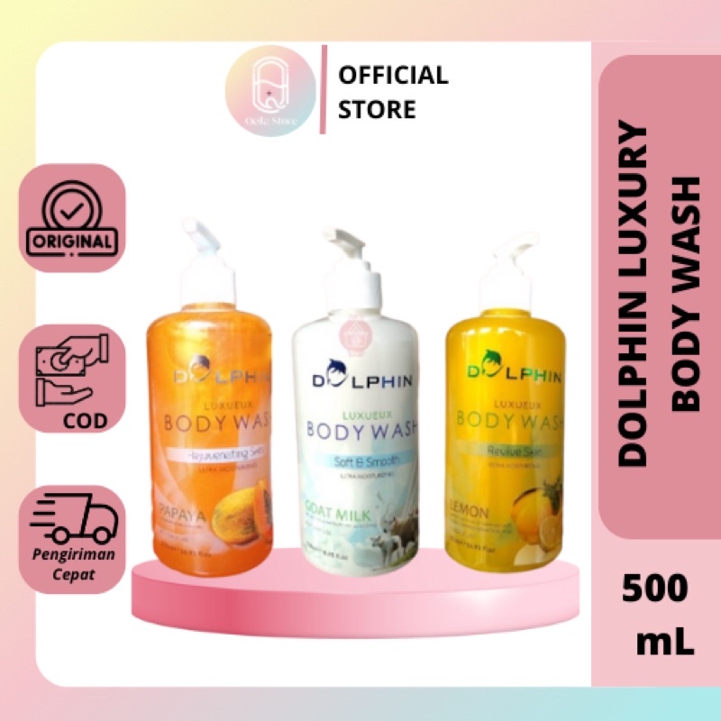 DOLPHIN BODY WASH 500 ML PAPAYA SABUN MANDI DOLPHIN BPOM 100% ORIGINAL