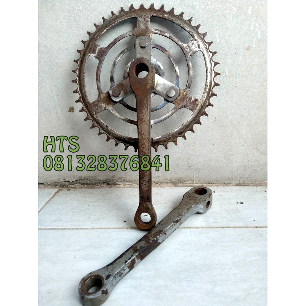 GEAR FONGERS belum croom - CRANK FONGERS - GEAR SEPEDA ONTHEL FONGERS - CRANK ONTHEL FONGERS