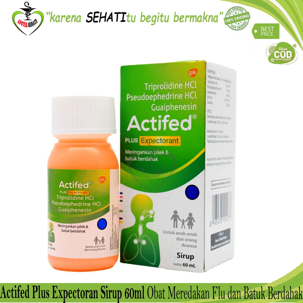 Sale Diskon Actifed Plus Hijau Expetorant 60 Ml Terlaris