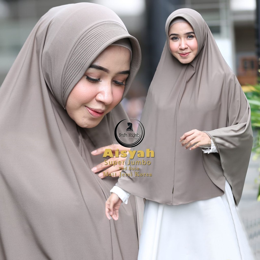 HIJAB BERGO JUMBO JILBAB INSTAN AISYAH XL KERUDUNG JUMBO JERSEY TERMURAH SAFA HIJAB