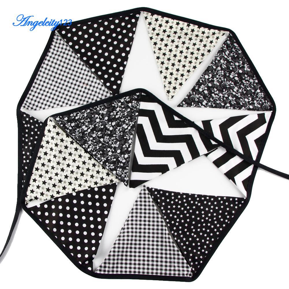 Ang Banner 12 Bendera Bahan Katun Motif Polkadot Warna Hitam Putih Untuk Pernikahan Pesta Shopee Indonesia