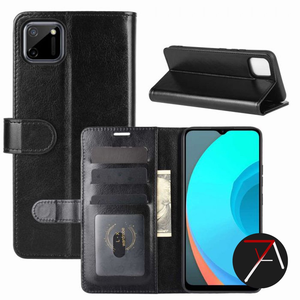 Oppo Realme C11 RealmeC11 Flip Wallet Dompet Kulit Leather Cover Case Casing Card Kartu