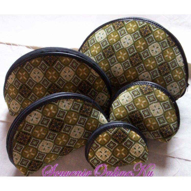  Dompet  Koin  Batik Set isi 5PCS Macam Ukuran Motif Batik 