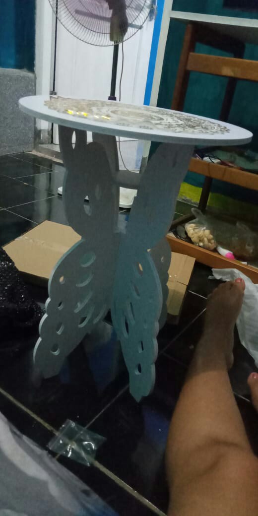 Meja Sudut Coffee Table Meja Ngopi Kupu Kupu