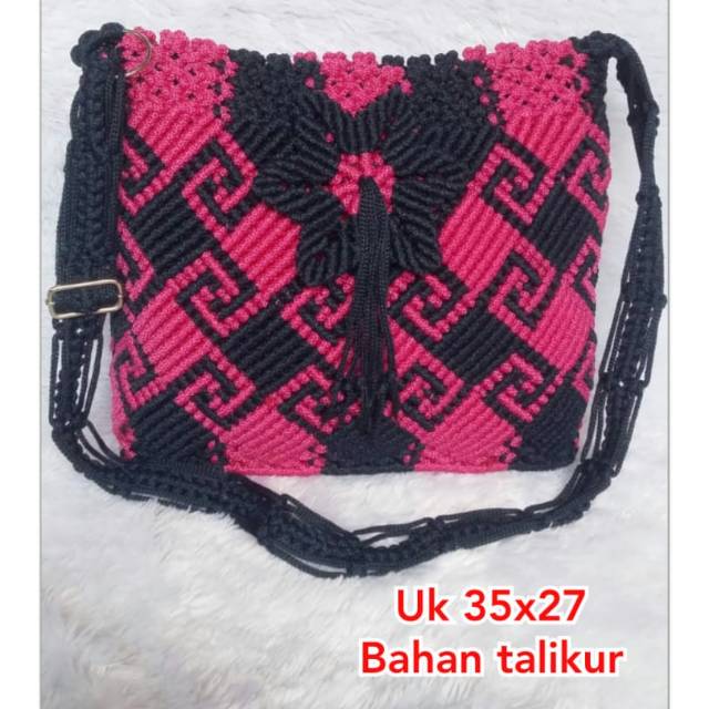 COD (bayarditempat) Tas talikur kalimantan/tas talikur uk35*27/tas talikur murah jogja/tas rajut