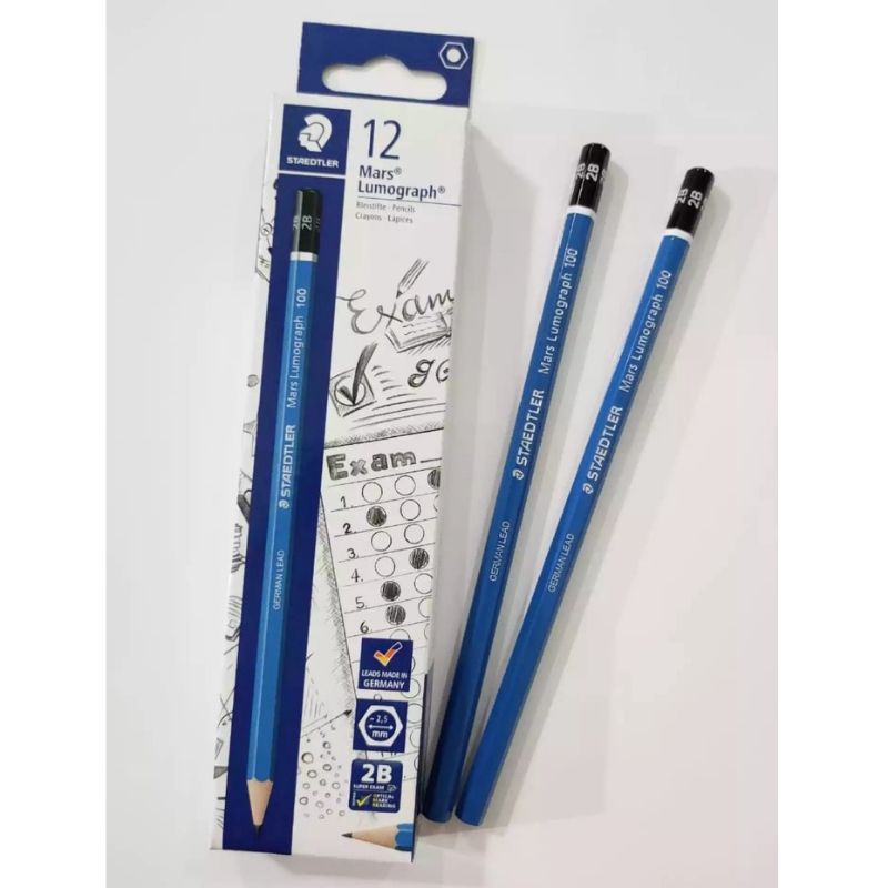 

Pensil Ujian Mars Lumograph Staedtler 2B 3B 4B 5B 6B 7B 8B (Per 1 Pcs) Original Murah