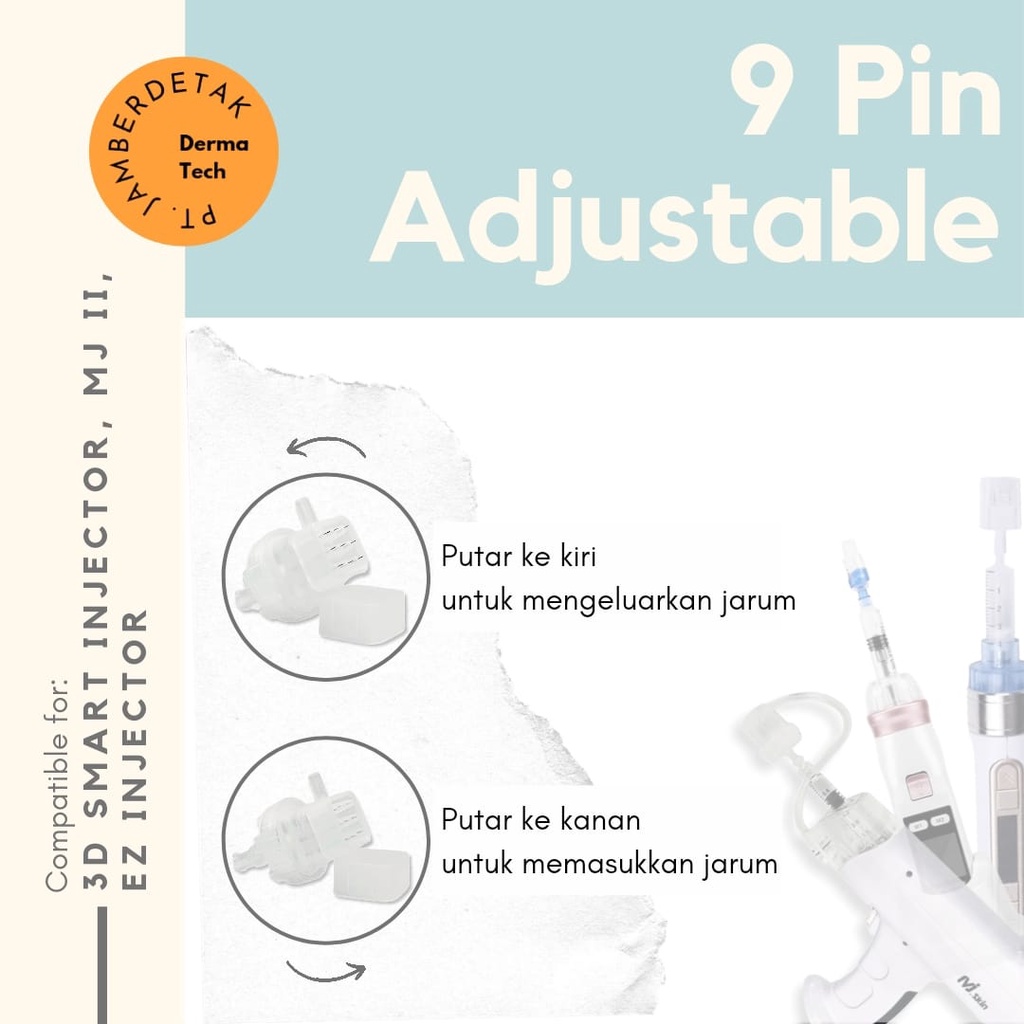 Adjustable jarum 9 pin ez injector mj II 3D INJECTOR ADJUST 0.1 MM SD 4.0 MM