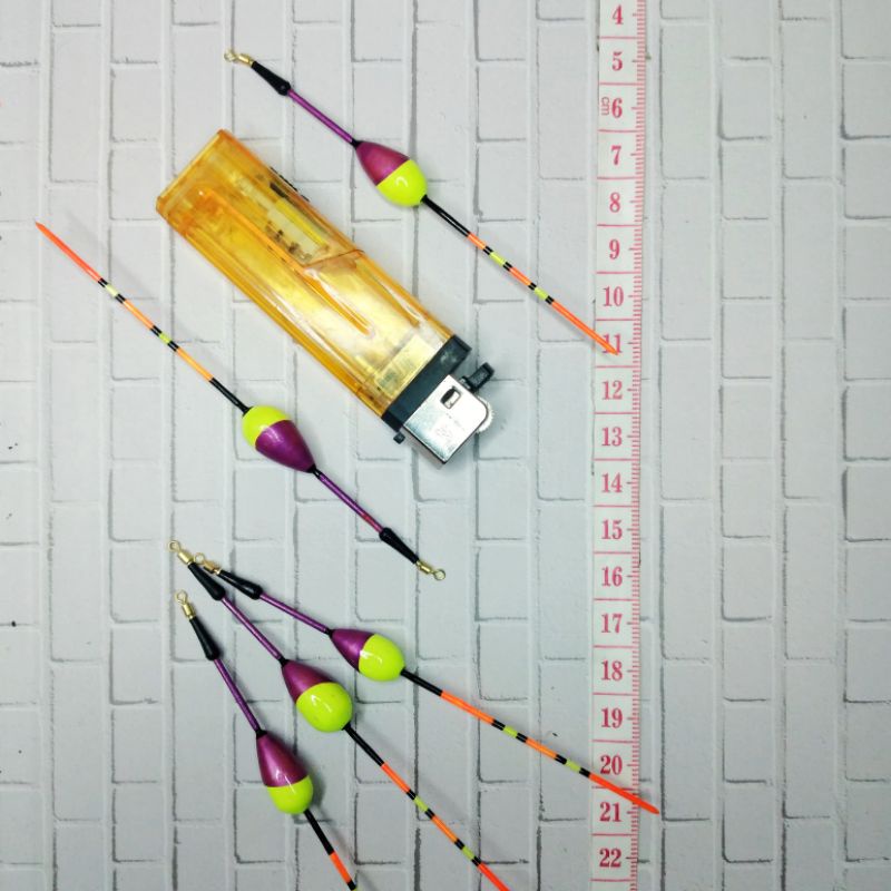 1 pelampung pancing anti badai kayu ukuran kecil