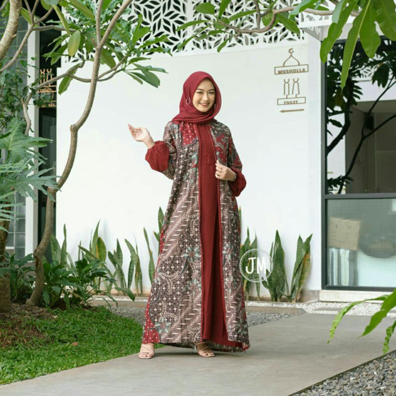 SET BAJU BATIK GAMIS SARIMBIT COUPEL SARIMBIT SERAGAM KELUARGA ANAK FAMILY TERBARU PEKALONGAN