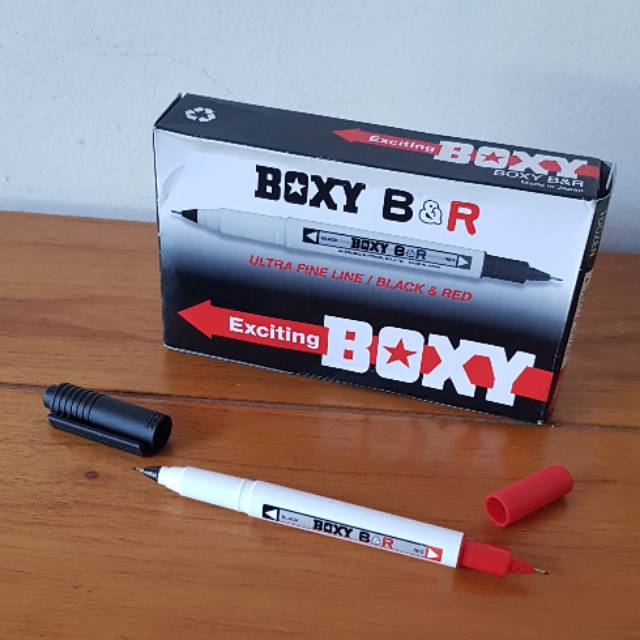 Pulpen/pen Boxy B & R (2 warna, hitam dan merah)