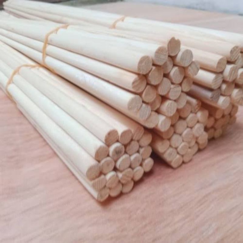 Stik kayu bulat / Dowel kayu ukuran diameter 8mm