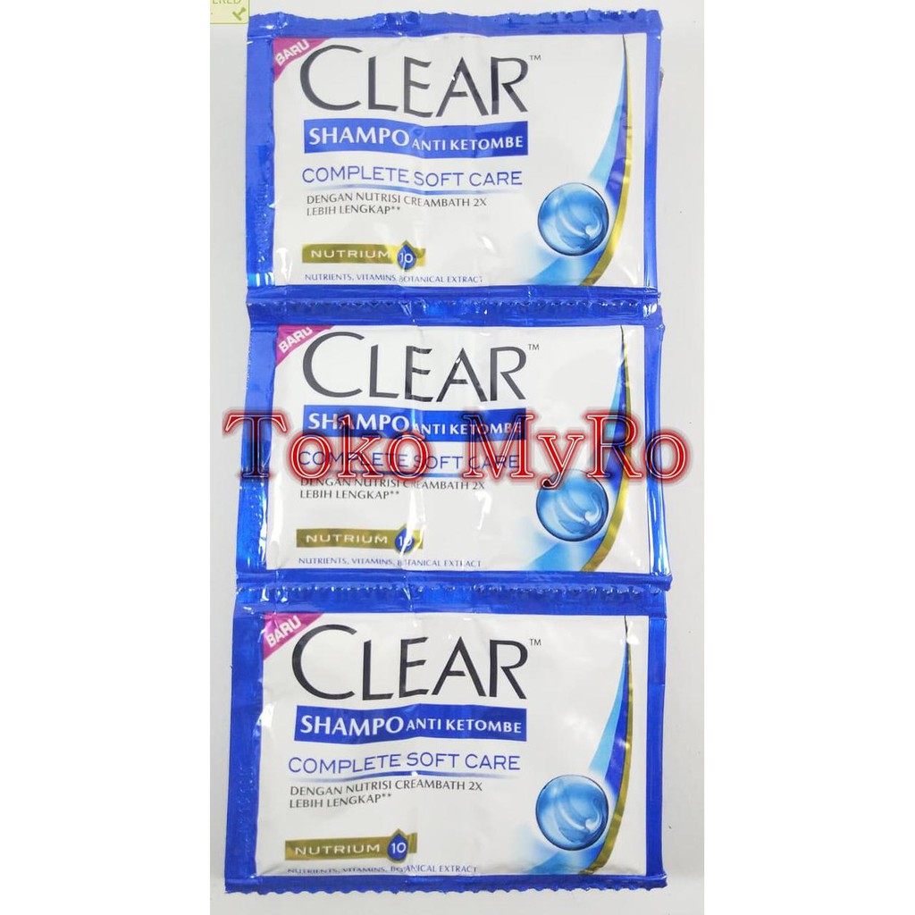 shampoo Clear Shampo Anti Ketombe Complete Soft Care / Sampo Clear Biru Saset