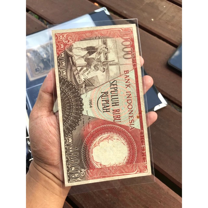 Uang Kuno 1000 Pekerja Merah 1964 VF Original