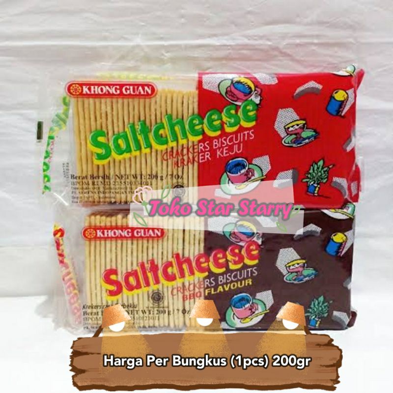 

[Per Bungkus] Saltcheese Crackers / Sweet Spicy/ Barbeque 200gr Snack viral Snack Halal MUI BPOM