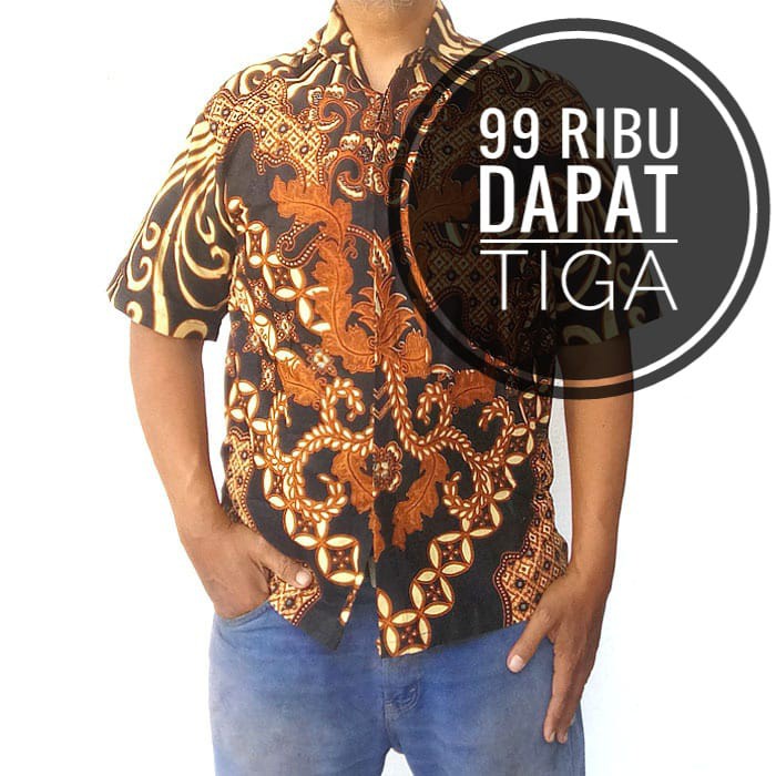 Kemeja Batik Sogan Katun Halus