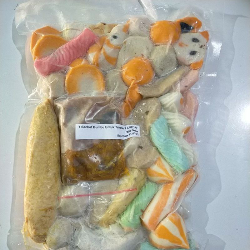 

baso mix 900gr gratis bumbu tomyam,baso mix seafood