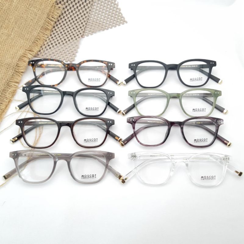 Kacamata/Frame MOSCOT LOREN Size 45-20-145 Paket lensa radiasi photocromig mines silinder plus