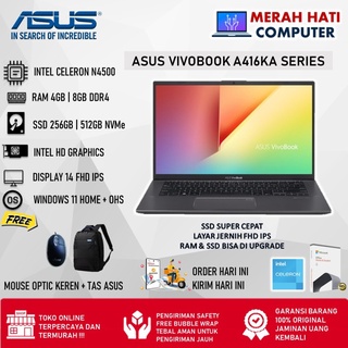 Laptop Gaming Asus VIVOBOOK A416KA N4500 8GB 256GB 14” FHD WIN11HOME SLATE GREY
