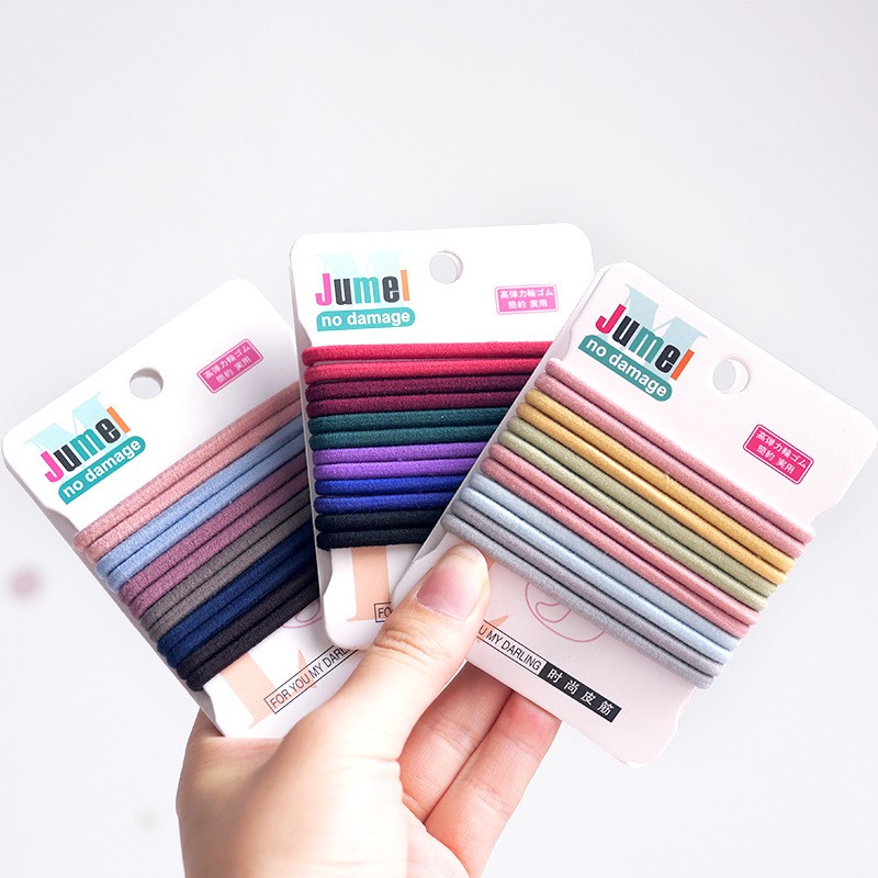 [12pcs] Ikat Rambut Ponytail Korea Set isi 12 pcs / Karet Rambut / Kuncir Rambut Warna Warni