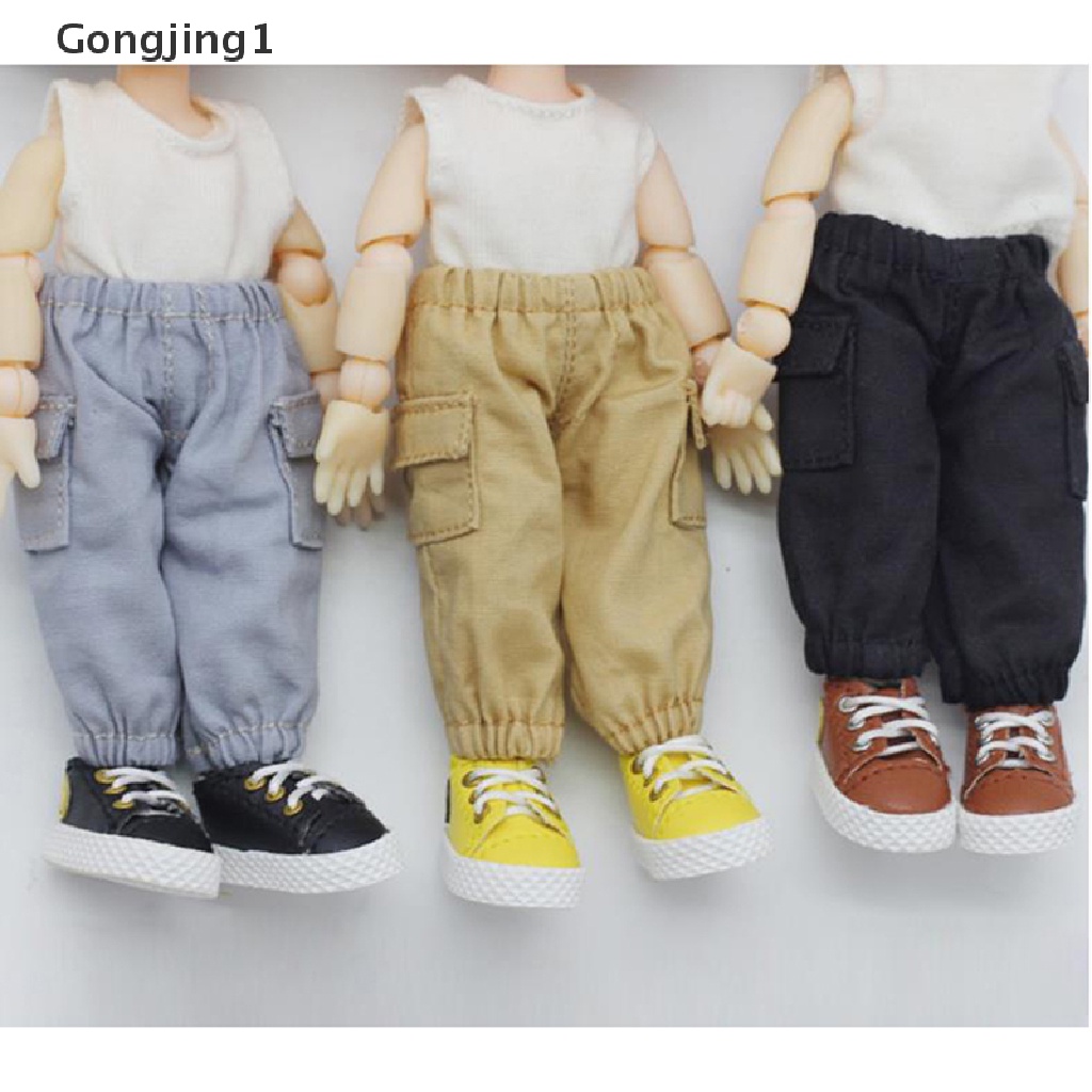 Gongjing1 Celana Panjang Overall Untuk Aksesoris Boneka OB11 Skala 1 / 12