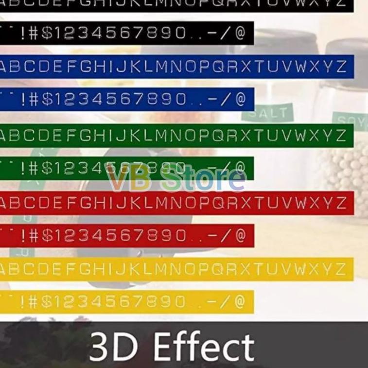 

[PRODUK HLKI8] Isi Ulang Pita / Refill Tape 9mm Alat Pembuat Label / Label Maker Emboss 3D 9mm 09F