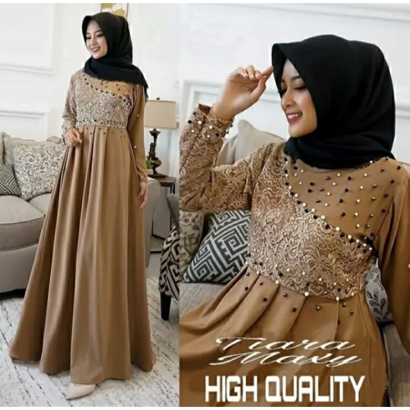 BISA COD / Gamis JUMBO XXL 3XL 2021 / Gamis Brukat Mutiara / Gamis Brukat Pesta / Gamis Pesta Modern