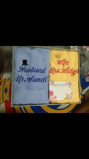 Hampers Handuk Couple Terry Palmer 50x100 Seserahan Sangjit Kado Hadiah Wedding Pernikahan Lamaran