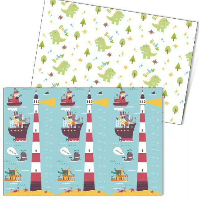 Playmet/Karpet/Matras Bayi Lipat - Motif F Tower Mercusuar