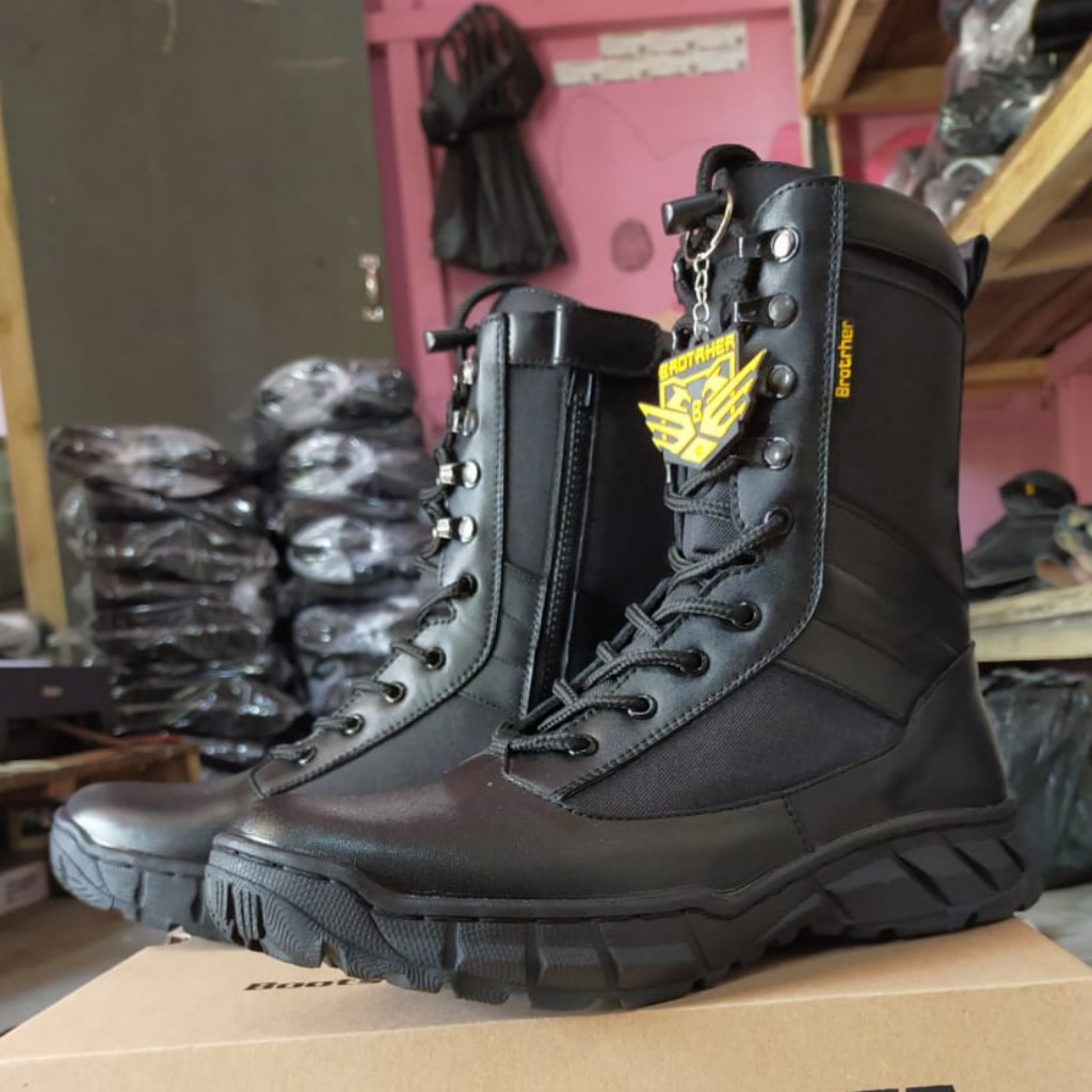 SEPATU PDL BROTRHER KULIT ASLI SEPATU PDL TNI POLRI SECURITY SATPAM SEPATU BOOTS PRIA KULIT ASLI