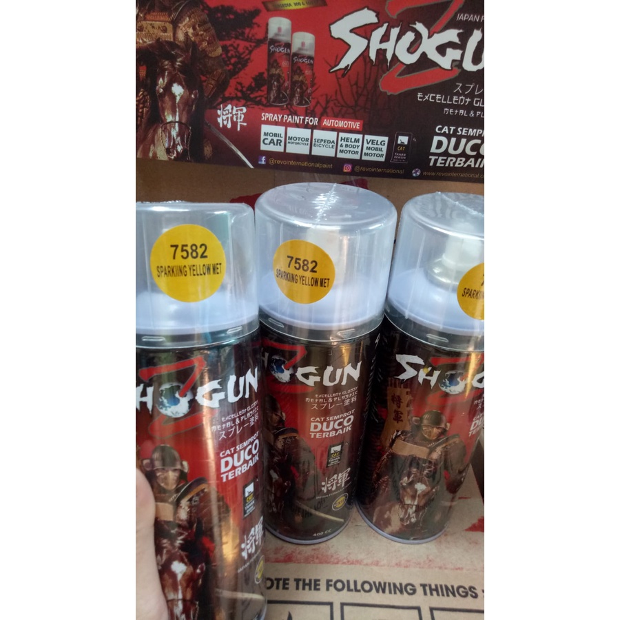 pilox pilox cat semprot duco shogunz pilok shogun z sparkling yellow met 7582 400cc kuning metallic