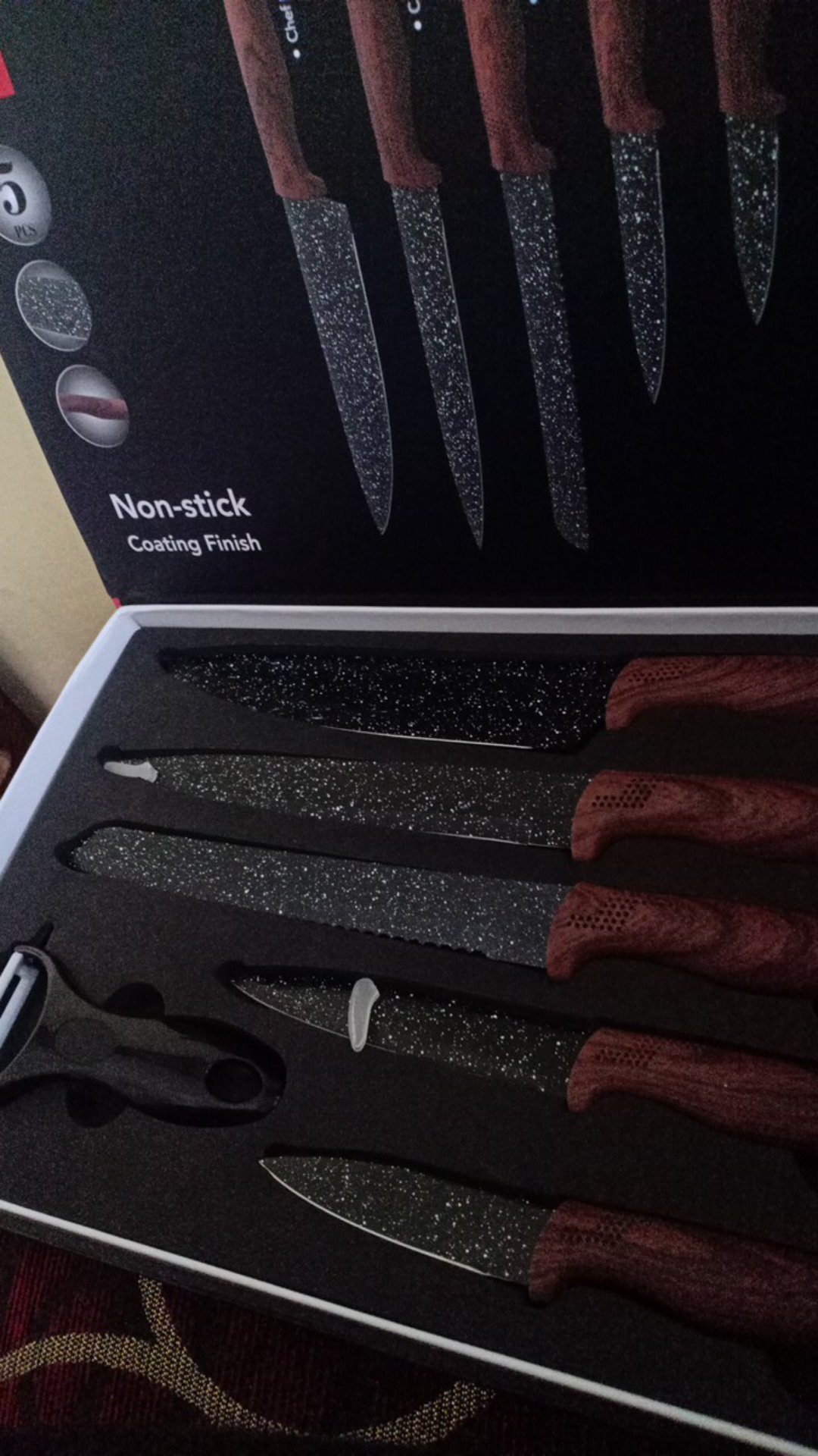 Welcook Marbel Knives Pisau Dapur Set 6 Pcs