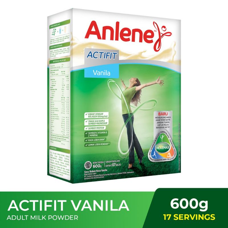 Anlene Actifit Original / Vanila / Cokelat 600gr / Susu Anlene Actifit 600 gram