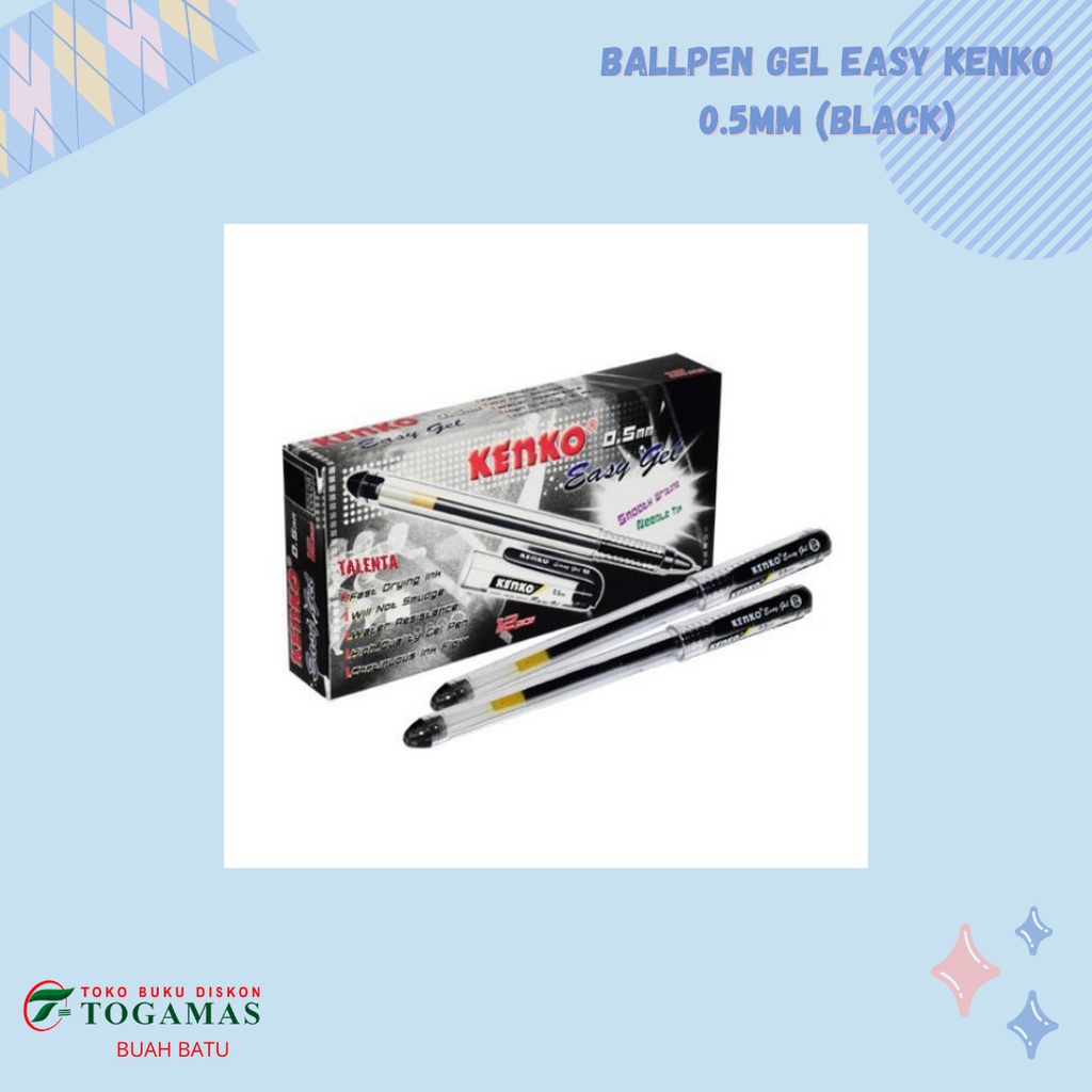 

BALLPEN GEL EASY KENKO 0.5MM (BLACK)