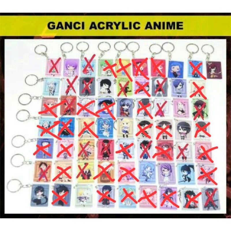 gantungan kunci anime chibi acrylic