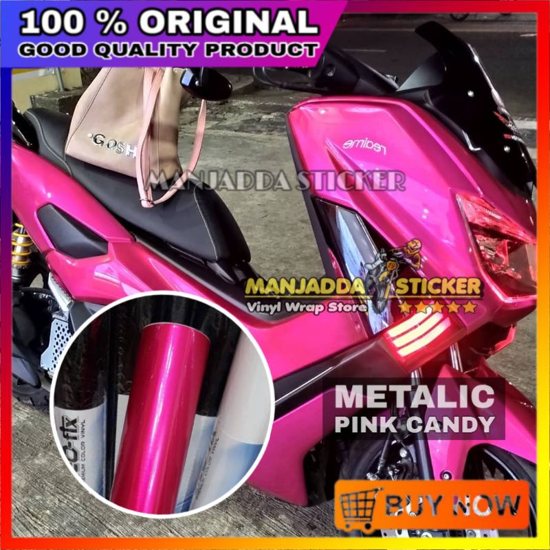 stiker skotlet motor warna pink metalik candy