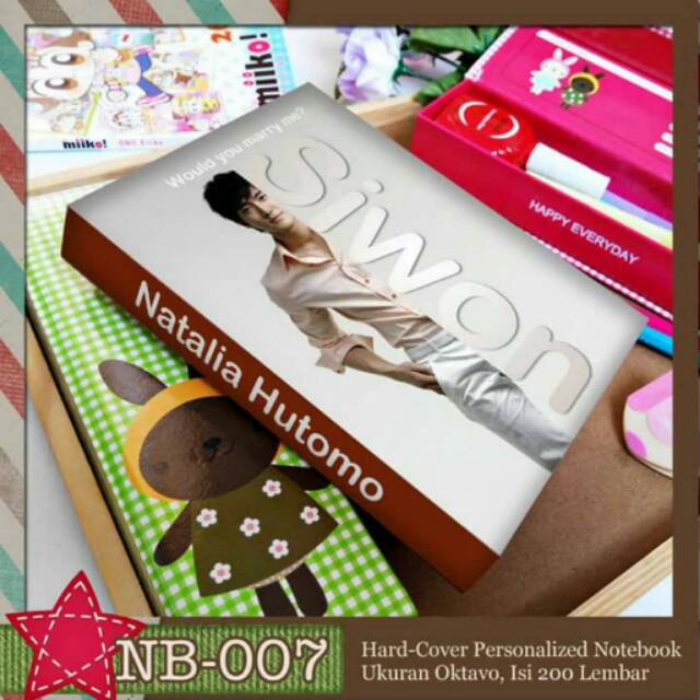 

Custom NoteBook A6 Korean Artist Siwon super junior Kpop FREE TAMBAH NAMA