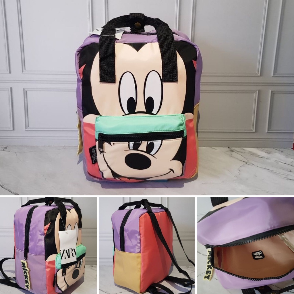 TAS ANAK ZR MICKEY MOUSE DISNEY RUBBER MINI BACKPACK