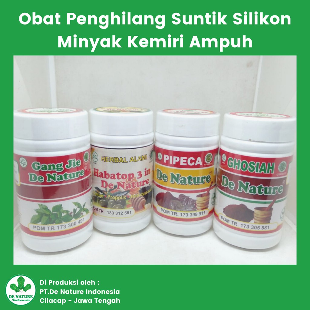 Obat Penghilang Suntikan Silikon Minyak Kemiri Herbal Ampuh De Nature