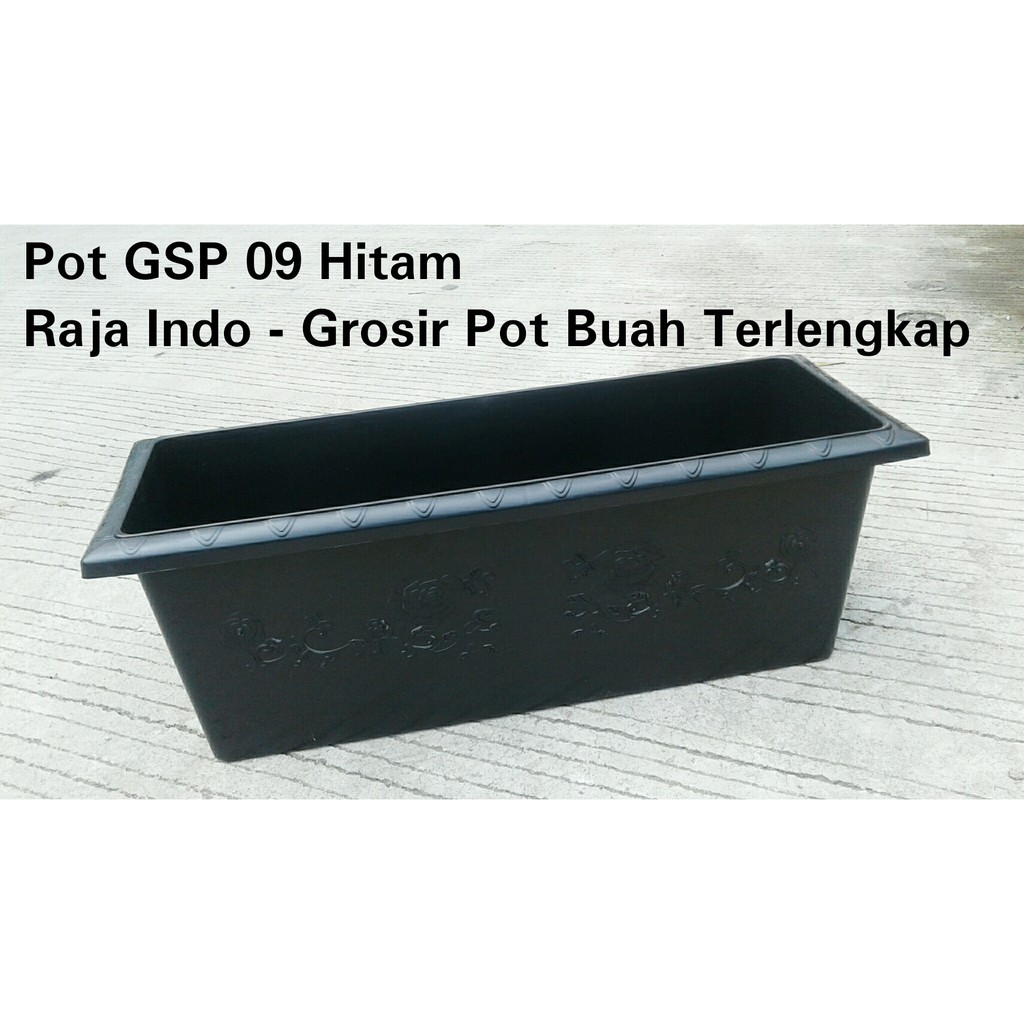 Pot Kotak Gsp 09 Hitam 64cm Pot Panjang 64 Cm Hitam Pot Kotak Hitam