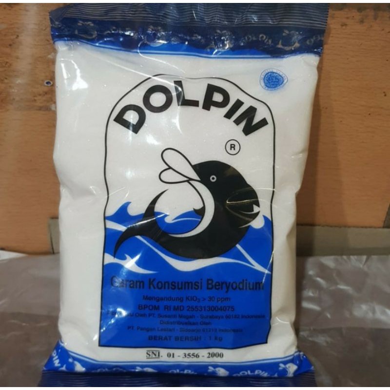 Garam Dolpin 1kg / 500gr / 250gr per DUS 12kg GROSIR Gojek Only