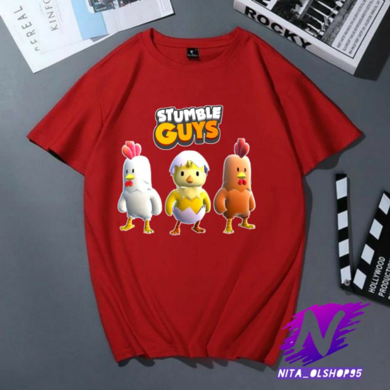 baju stumble guys ayam kaos anak stumble guys karakter ayam