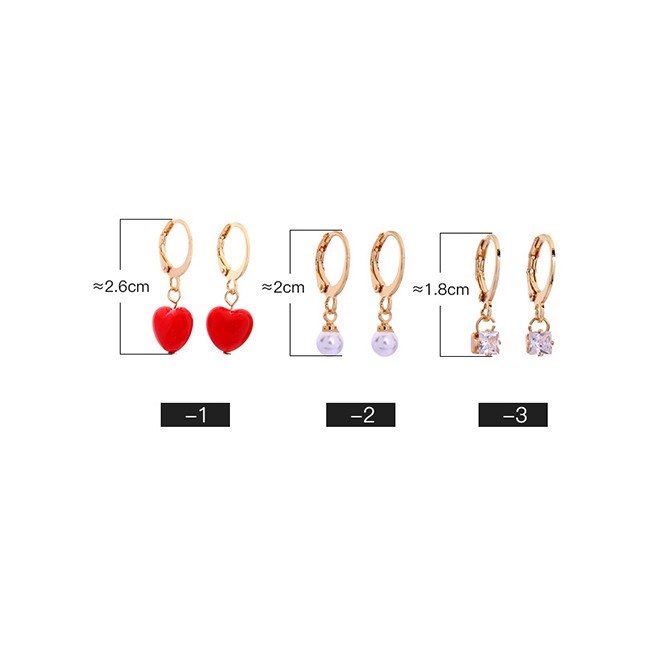 LRC Anting Tusuk Fashion Set Love Earrings F92086