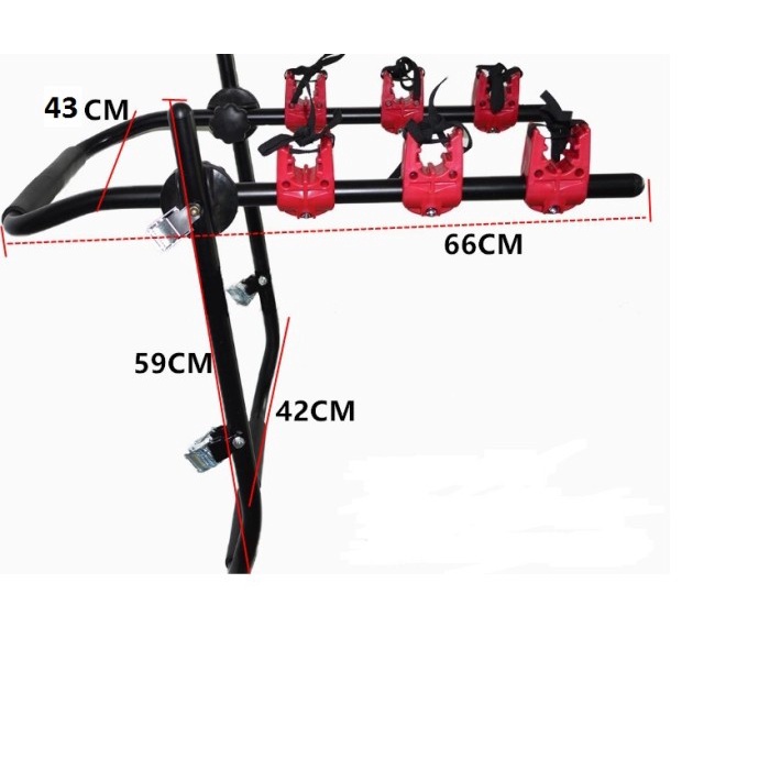 Aksesoris Sepeda - Rak Bracket Sepeda Mobil Universal Model Lipat
