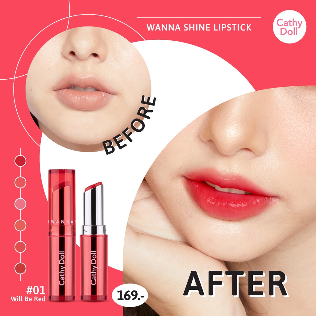 [TERMURAH] NEW Cathy Doll Wanna Shine Lipstick Win Metawin Original Thailand