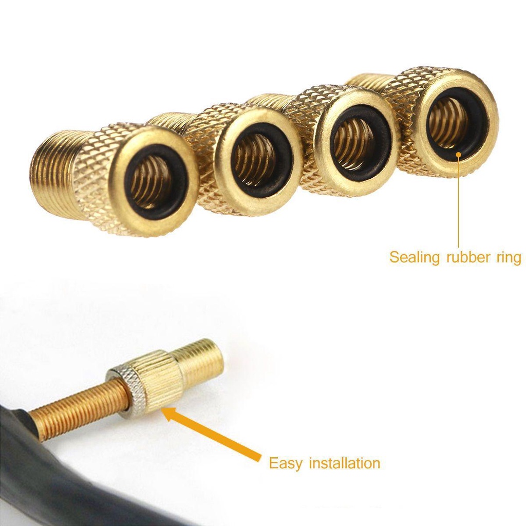 R-FLOWER 20pc Adaptor Katup Konektor Luar Ruangan Alat Perbaikan Pompa Konverter Katup Sepeda
